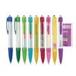 Adventising Plastic Push Ball Point Pen with Printed Paper R | https://www.bestnamebadges.com