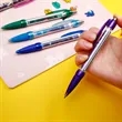 Adventising Plastic Push Ball Point Pen with Printed Paper R | https://www.bestnamebadges.com