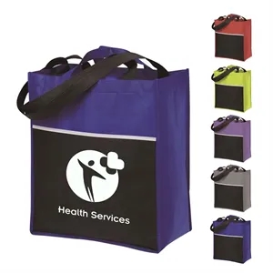 Grocery Tote Bag W/Front Pocket