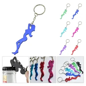 Woman Shape Bottle Opener Keyring