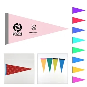 4" X 10" Mini Felt Pennant W/ Sewn Strip