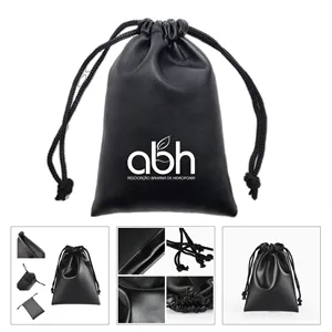Pu Leather Drawstring Pouch