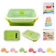 4 Piece Collapsible Silicone Lunch Box With Lid | https://www.bestnamebadges.com