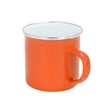 12Oz White Enamel Mug Silver Rim With Case | https://www.bestnamebadges.com