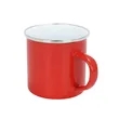 12Oz White Enamel Mug Silver Rim With Case | https://www.bestnamebadges.com