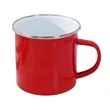 12Oz White Enamel Mug Silver Rim With Case | https://www.bestnamebadges.com