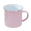 12Oz White Enamel Mug Silver Rim With Case | https://www.bestnamebadges.com