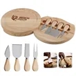 Swivel Cheese Knives Set W/ Cutting Board | https://www.bestnamebadges.com