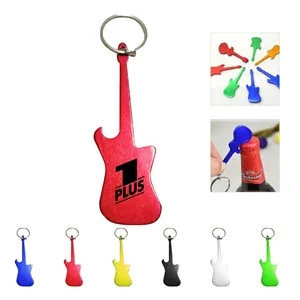 Guitar Shape Bottle Opener Keyring