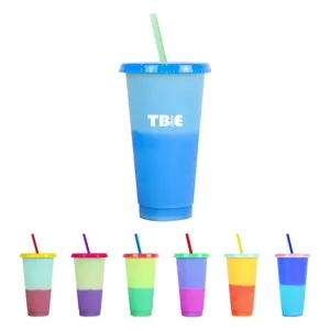 24Oz Reusable Cold Color Changing Cups Tumblers