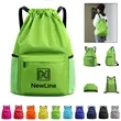 Waterproof Sports Drawstring Backpack W/ Dry Wet Separation | https://www.bestnamebadges.com