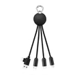 3 in 1 Light Up  Short Charging Cable | https://www.bestnamebadges.com