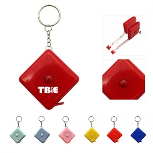 Square Tape Measure Keychain