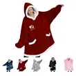 Wearable Fleece Hooded Blanket | https://www.bestnamebadges.com