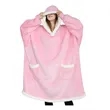 Wearable Fleece Hooded Blanket | https://www.bestnamebadges.com
