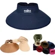 Summer Woman Wide Brim Folding Straw Hat | https://www.bestnamebadges.com