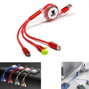 Portable 3 In 1 Retractable Charging Cable