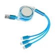 Portable 3 In 1 Retractable Charging Cable | https://www.bestnamebadges.com