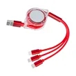 Portable 3 In 1 Retractable Charging Cable | https://www.bestnamebadges.com