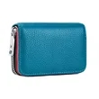 Leather Credit Card Wallet with Zipper | https://www.bestnamebadges.com