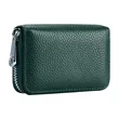 Leather Credit Card Wallet with Zipper | https://www.bestnamebadges.com