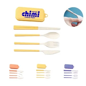 Wheat Straw Tableware Four Piece Suit
