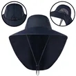 Uv Protection Bucket Hat With Neck Flap | https://www.bestnamebadges.com