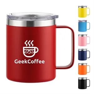 12 Oz Custom Insulated Coffee Mug Tumbler W/ Slid Lid