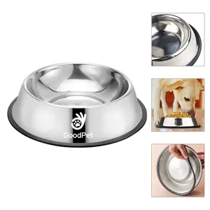 Stainless Steel Dog Bowls With Rubber Base