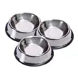Stainless Steel Dog Bowls With Rubber Base | https://www.bestnamebadges.com