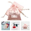 Satin Gift Drawstring Bag | https://www.bestnamebadges.com
