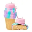 Portable Ice Cream Collapsible Water Bottle | https://www.bestnamebadges.com