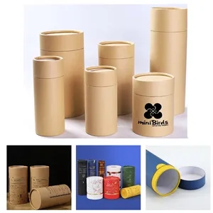 20Oz Kraft Paperboard Gift Wrapping Tube With Lid