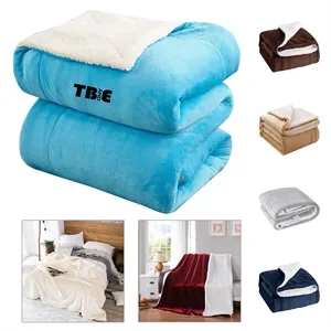 Cozy Faux Lamb Wool Sherpa Fleece Blanket