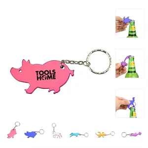 Animal Shape Bottle Opener Keyring