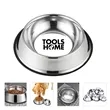 Stainless Steel Dog Bowls With Rubber Base | https://www.bestnamebadges.com