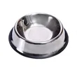 Stainless Steel Dog Bowls With Rubber Base | https://www.bestnamebadges.com