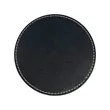 Leather 4 Round Coaster Set | https://www.bestnamebadges.com