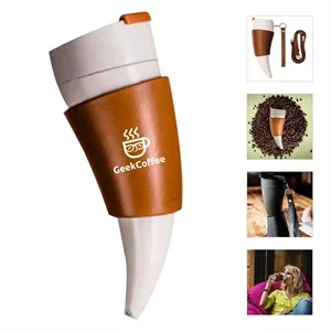 Viking Goat Horn Coffee Mug Thermos
