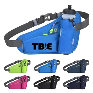 Adjustable Fanny Pack W/ Bottle Holder & Earphone Hole