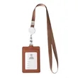 Retractable Badge Reel Lanyard W/ Back Card Holder | https://www.bestnamebadges.com