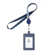 Retractable Badge Reel Lanyard W/ Back Card Holder | https://www.bestnamebadges.com