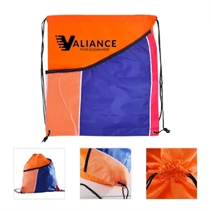 Polyester Draw String Sports Backpack Bag