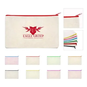 Multi purpose Canvas Bag Zipper Cosmetic Pouch