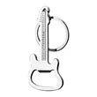 Metal Guitar Shape Key Chain | https://www.bestnamebadges.com