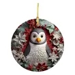 Two Side Printed Ceramic Christmas Tree Hanging Accessories | https://www.bestnamebadges.com