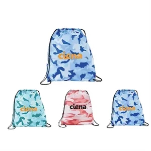 Simply Camo Drawstring Tote Bag