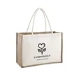 Burlap Canvas Tote | https://www.bestnamebadges.com