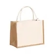 Burlap Canvas Tote | https://www.bestnamebadges.com