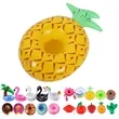 Inflatable Pineapple Pool Float Drink Holder | https://www.bestnamebadges.com